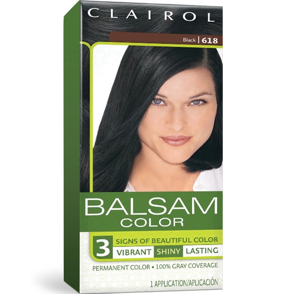 NIB Clairol Balsam Hair Color Black 618